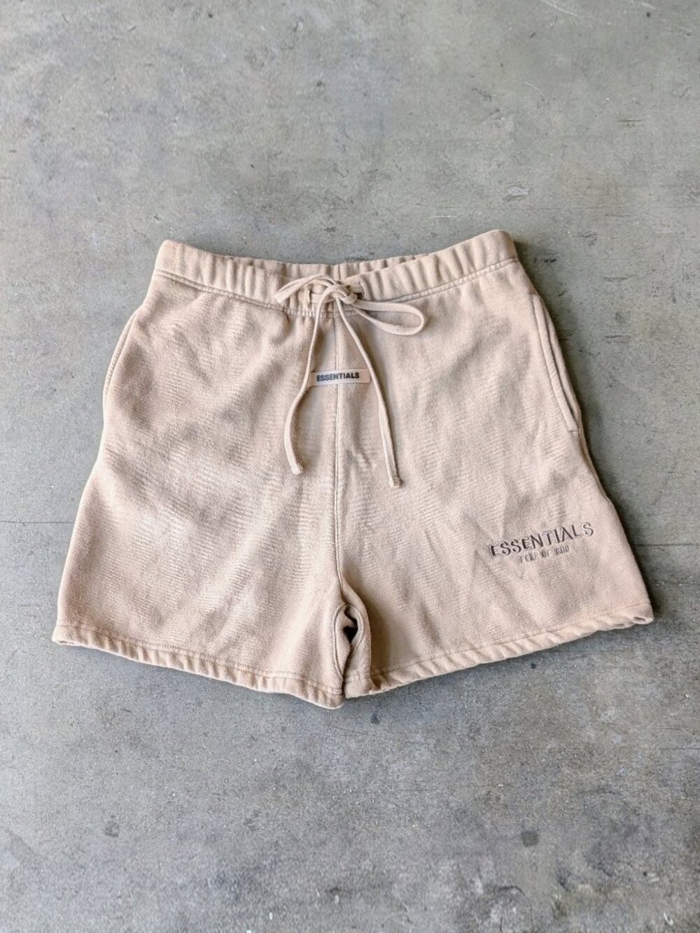 Fear of God Essentials Timber Fleece Soccer Sweat Shorts medium